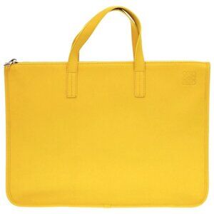 Loewe Anagram A4 Leather Yellow Business Bag 1903